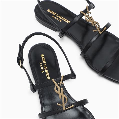 ysl double strapped flat sandal|saint laurent cassandra flat sandals.